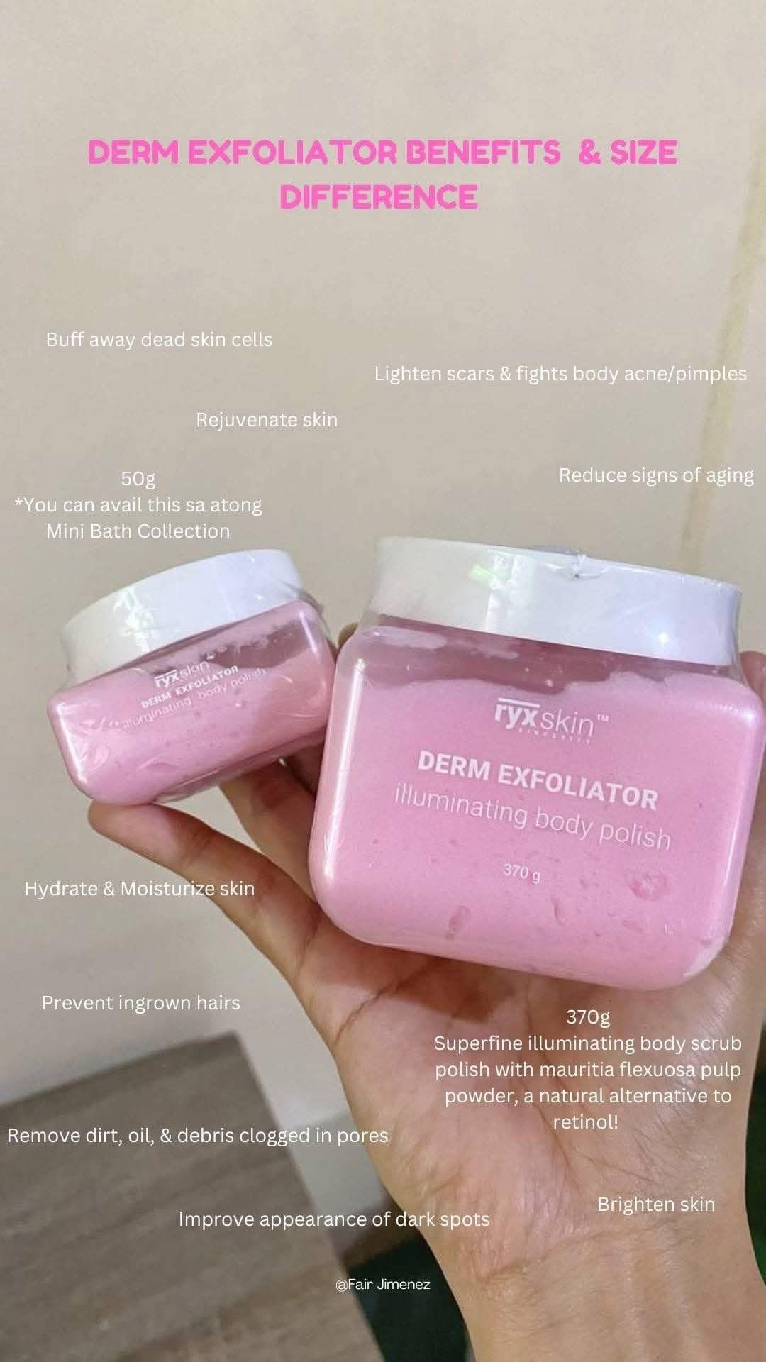 RYXSKIN SINCERITY DERM EXFOLIATOR ILLUMINATING BODY POLISH