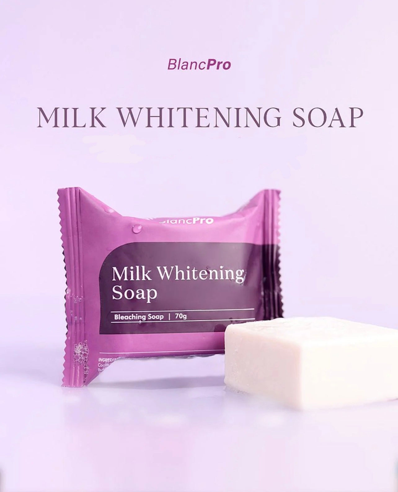 BlancPRO Milk Whitening Bar Soap 70 grams or 130 grams