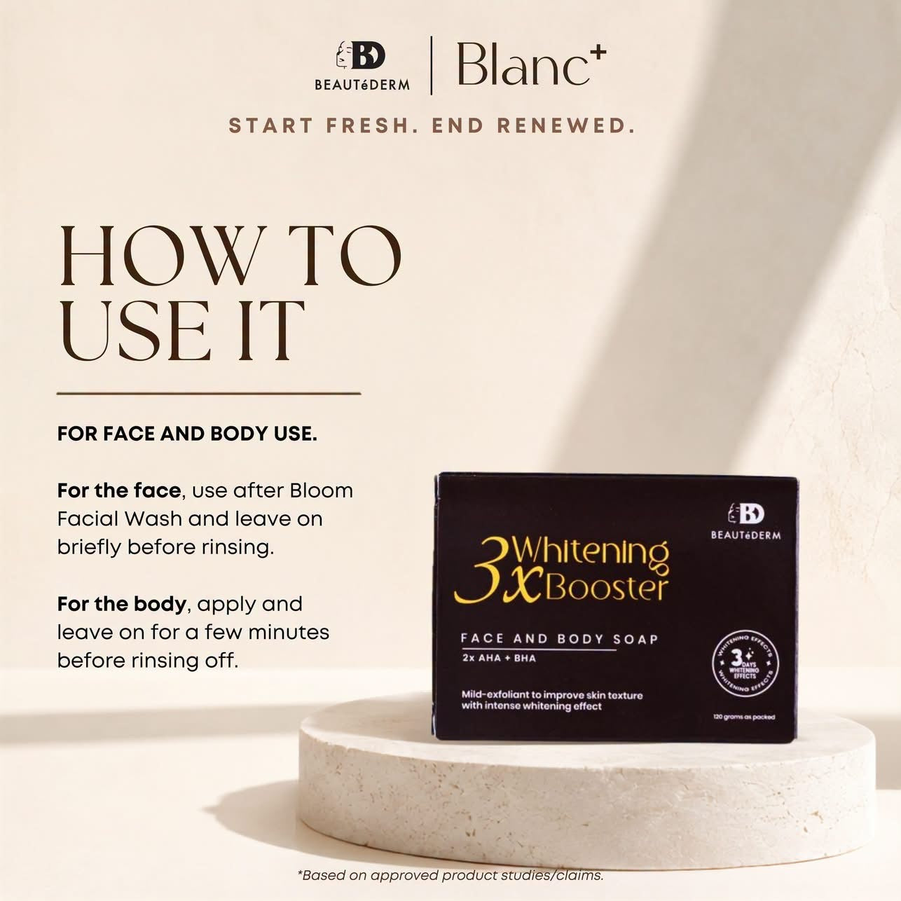 Blanc+ 3x Brightening Booster Soap 120gms