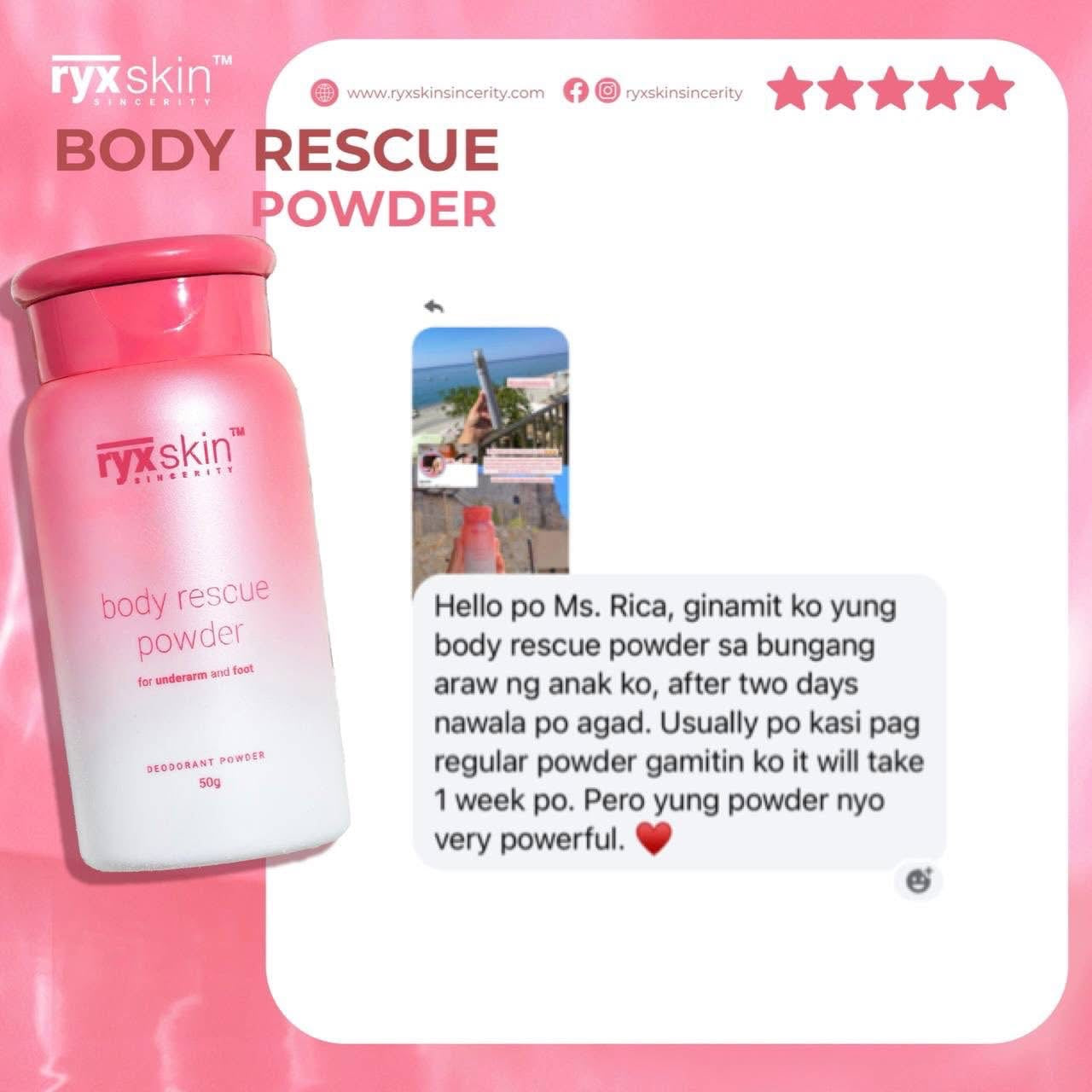 RYXSKIN BODY RESCUE POWDER 50gm