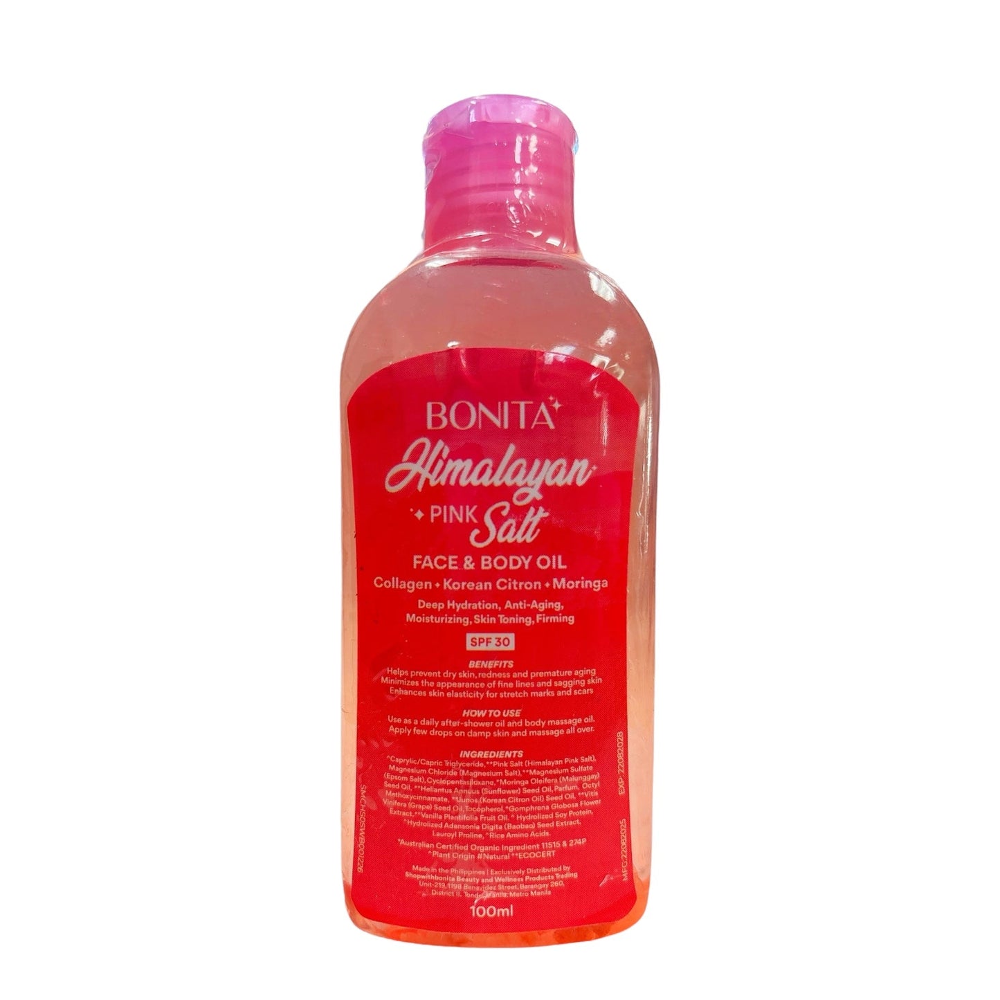 Bonita Himalayan Pink Salt Face & Body Oil SPF 30 (100ml)