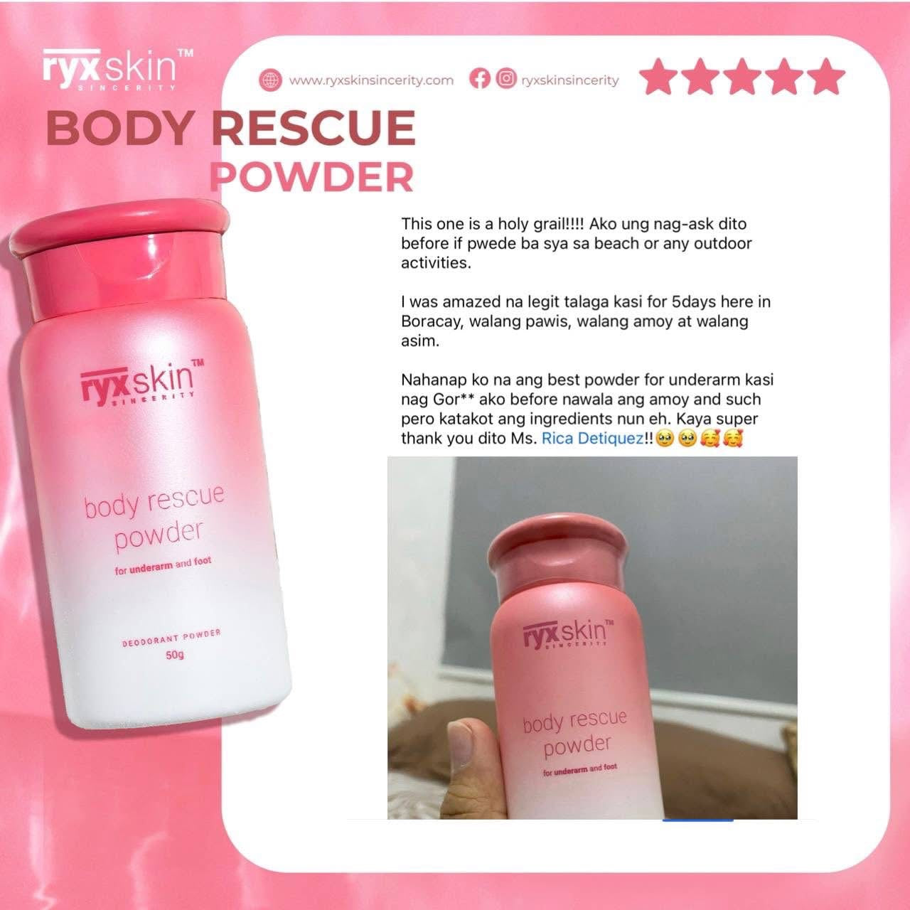 RYXSKIN BODY RESCUE POWDER 50gm