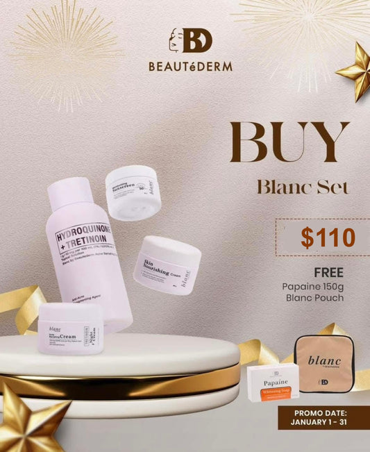 Blanc Set Regular Size (2 months use) with FREE Papaine Soap 150gms and Blanc Pouch