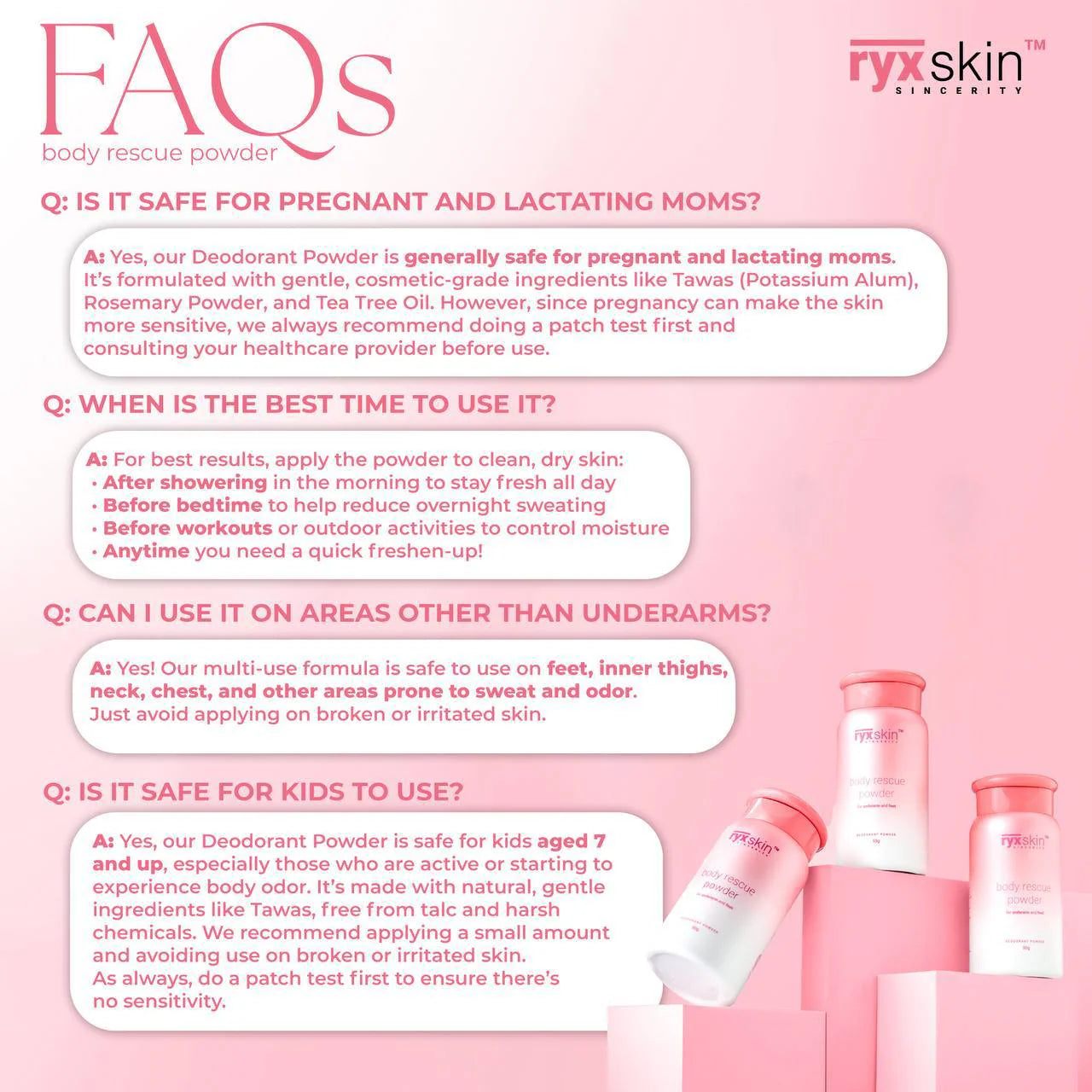 RYXSKIN BODY RESCUE POWDER 50gm