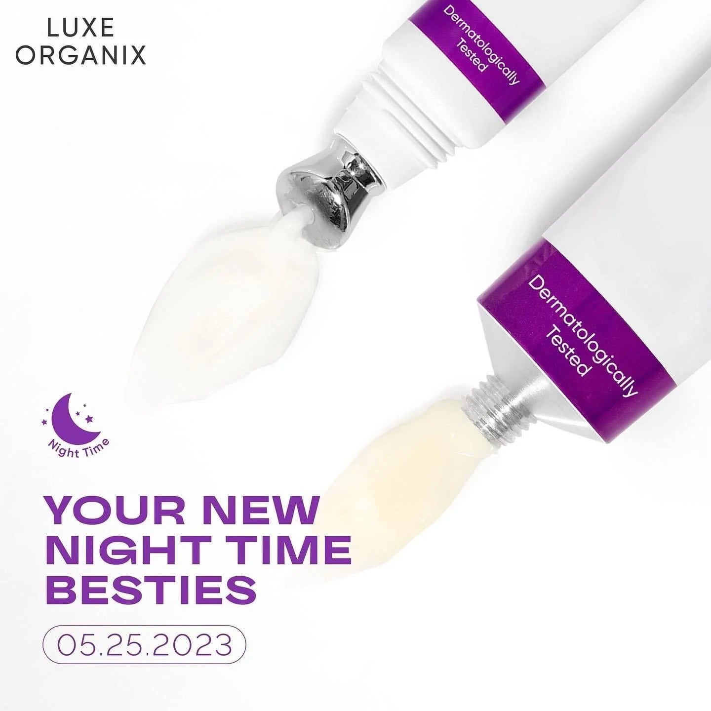LUXE ORGANIX Retinol + Bakuchiol Overnight Glow Gentle Cream 30g