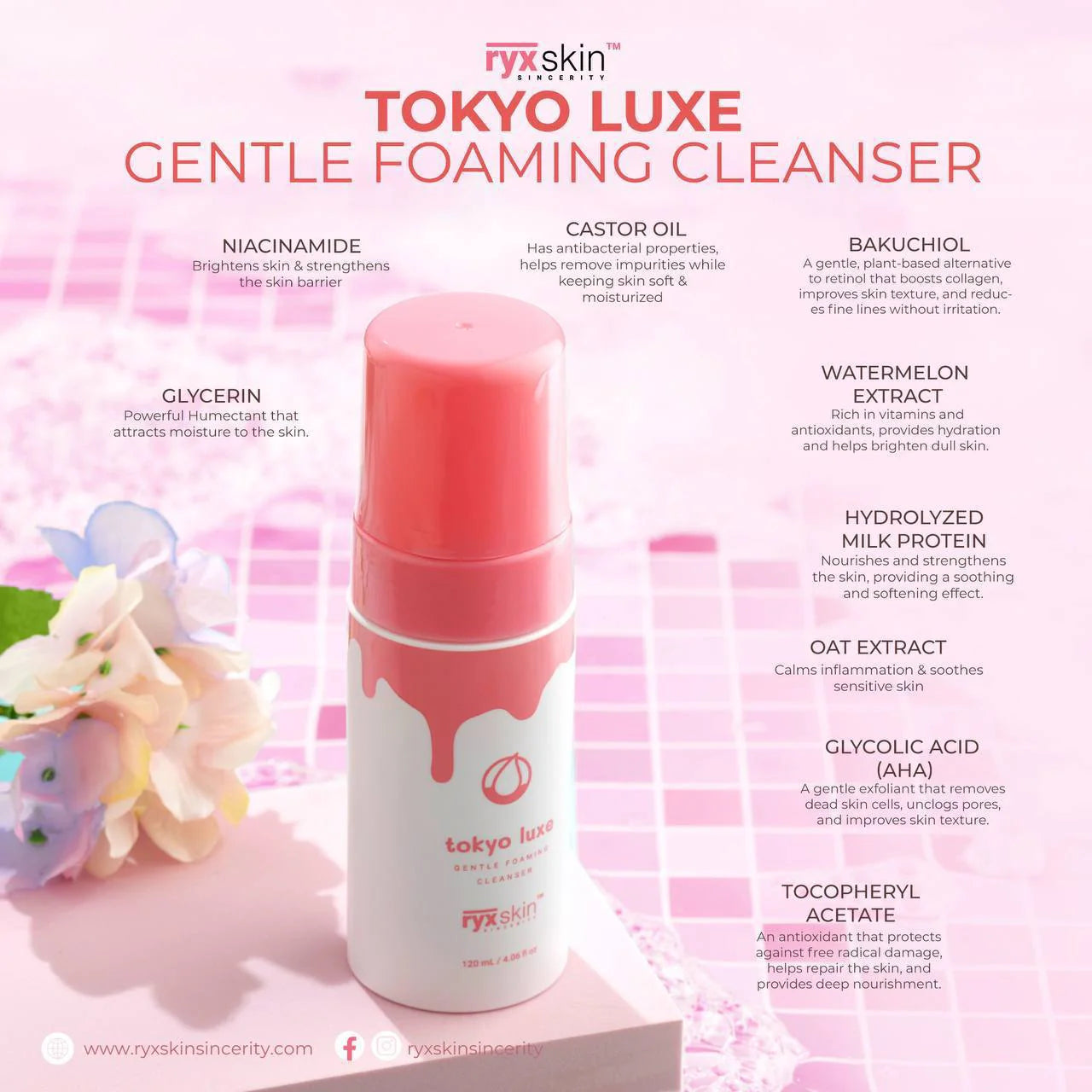 RYXSKIN TOKYO LUXE FOAM CLEANSER 120ml