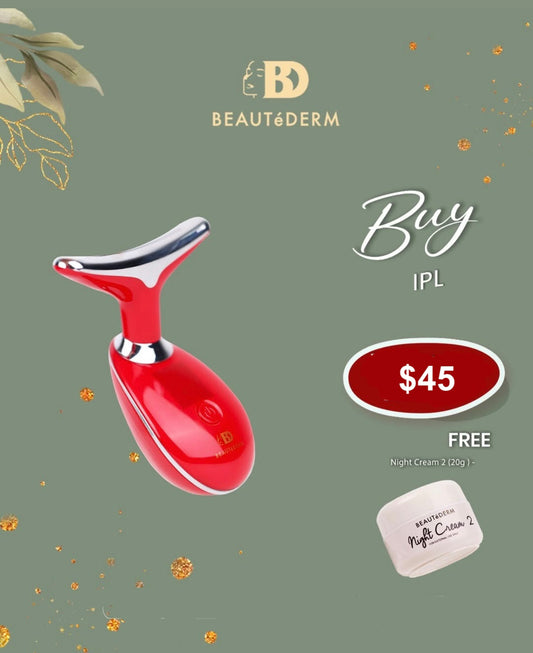 IPL ANTI-WRINKLE INSTRUMENT with FREE Night Cream 2 (20grams)