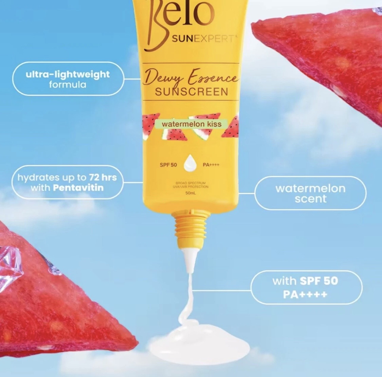 Belo Essentials - SunExpert Dewy Essence Watermelon SPF50 50mL