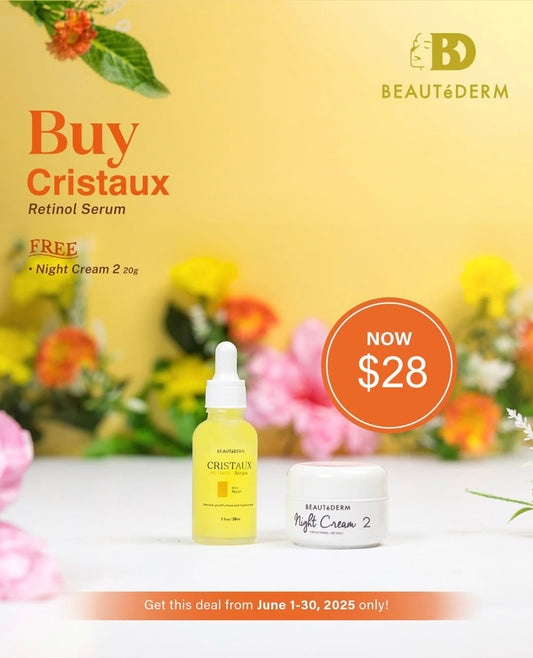 Cristaux Retinol Serum 30ml + FREE Night Cream 2 (20grams)