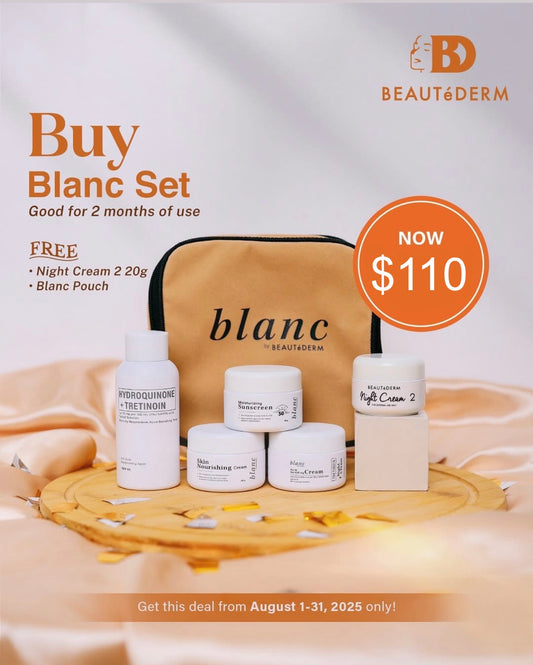 Blanc Set Regular Size (2 months use) with FREE Night Cream 2 (20grams) and Blanc Pouch