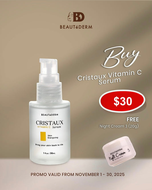 Cristaux Vitamin C Serum with FREE Night Cream 3 (20gm)