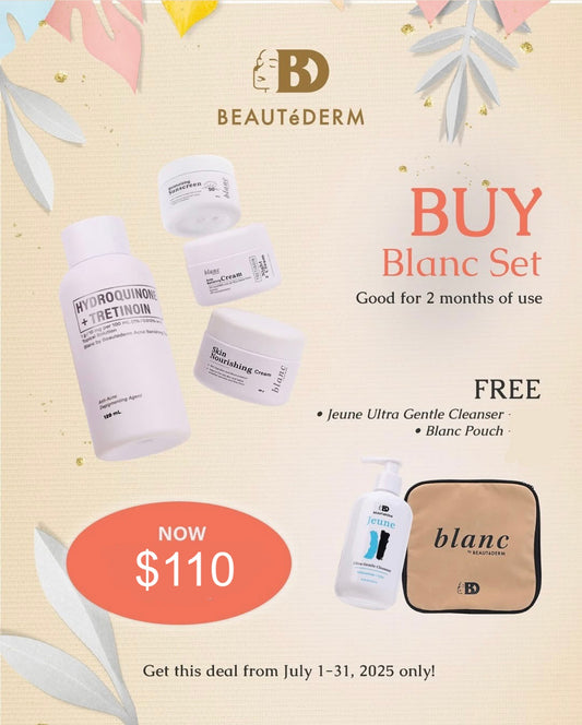 Blanc Set Regular Size (2 months use) with FREE Jeune Ultra Gentle Cleanser and Blanc Pouch