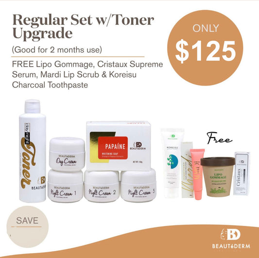 Regular SET with Upgraded Toner* with FREEBIES