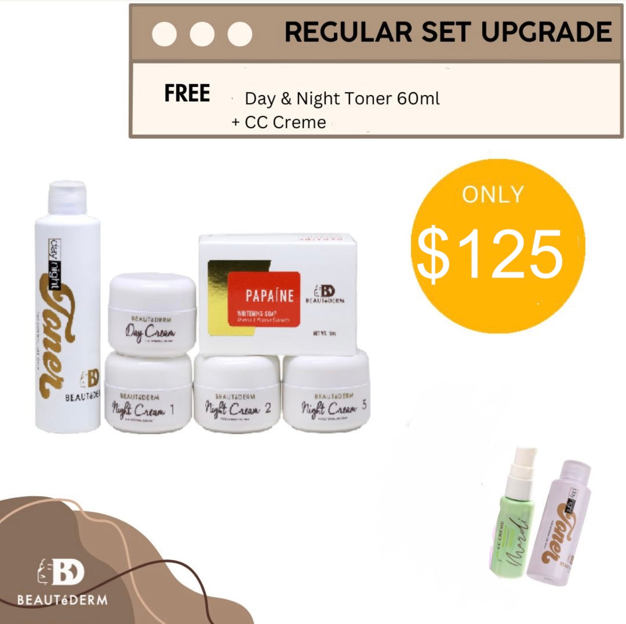 Regular Skincare SET with Upgraded Toner* with FREEBIES