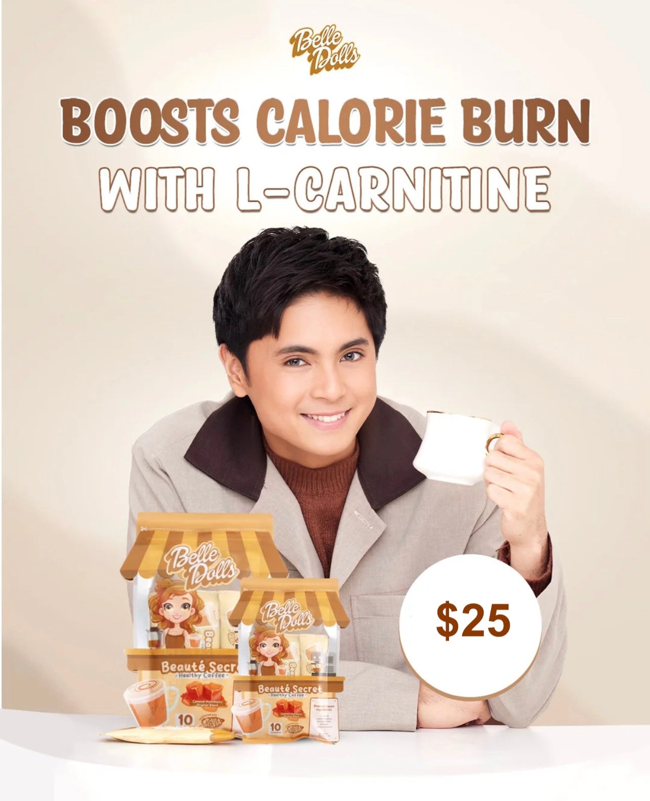 Belle Dolls Caramel Macchiato Healthy Coffee Drink