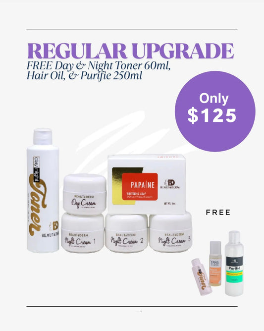 Regular Skincare SET with Upgraded Toner* with FREE 60ml Toner, Hair Oil and 250ml Purifie Wash Refill