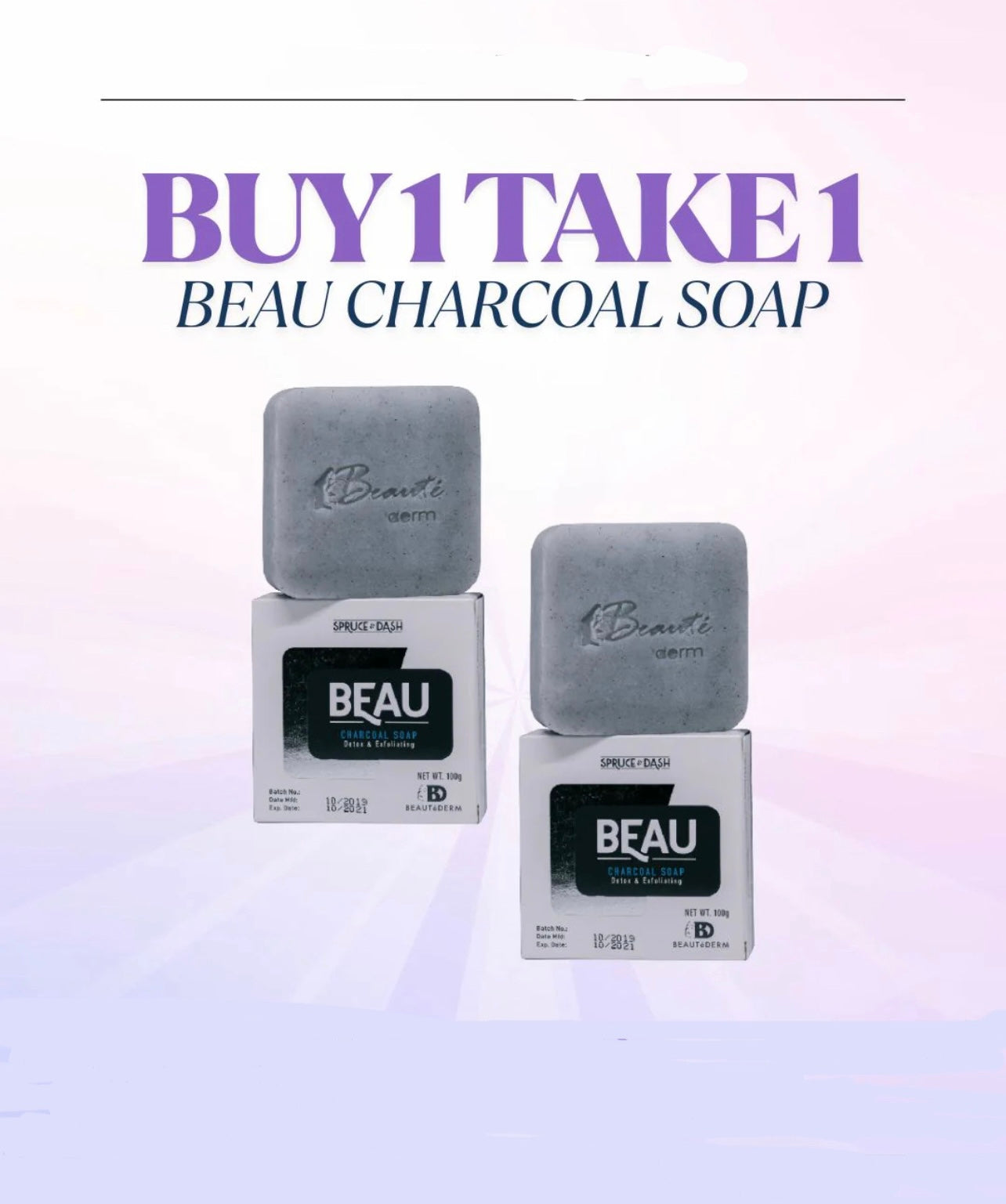 Beau Charcoal Soap 100grams BUY 1 GET 1 FREE