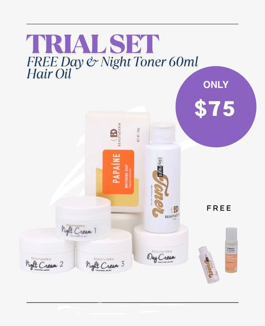 Trial Set* with FREE Day & Night Toner 60ml and Hair Oil