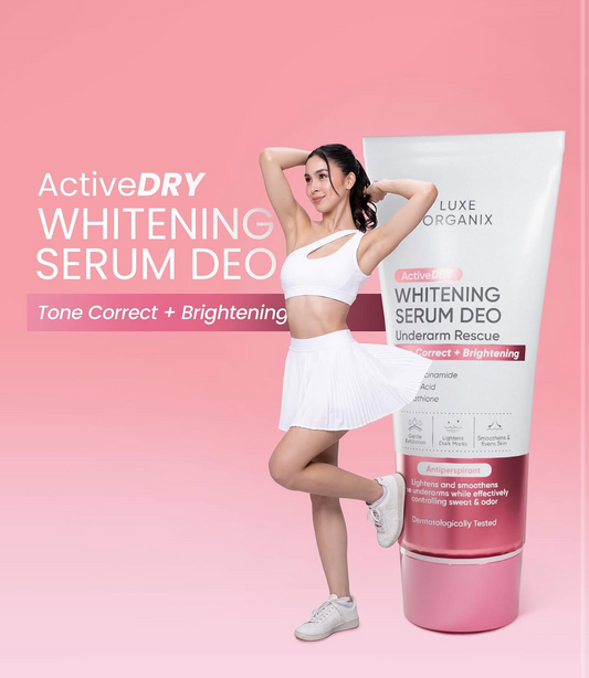 LUXE ORGANIX Active Dry Brightening Serum Deodorant Underarm Rescue (PINK) - Tone Correct & Brightening 50gm