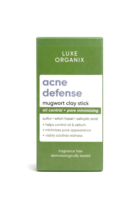 LUXE ORGANIX Acne Defense Mugwort Clay Stick - Oil Control and Pore Minimizing Face Mask 52g