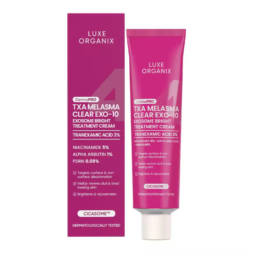 LUXE ORGANIX DermaPRO TXA Melasma Clear Exo-10 Exosome Bright Treatment Cream 150ml