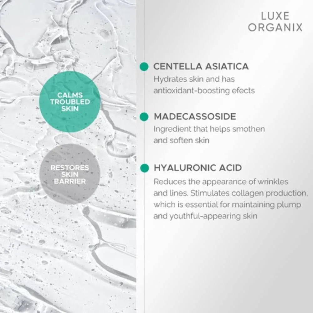 LUXE ORGANIX Cica Rescue Gentle Brightening Low pH Daily Cleanser 150g
