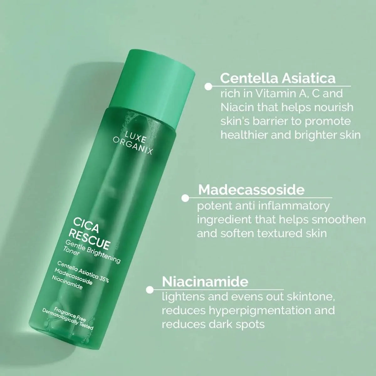 LUXE ORGANIX Cica Rescue Gentle Brightening Toner 150ml