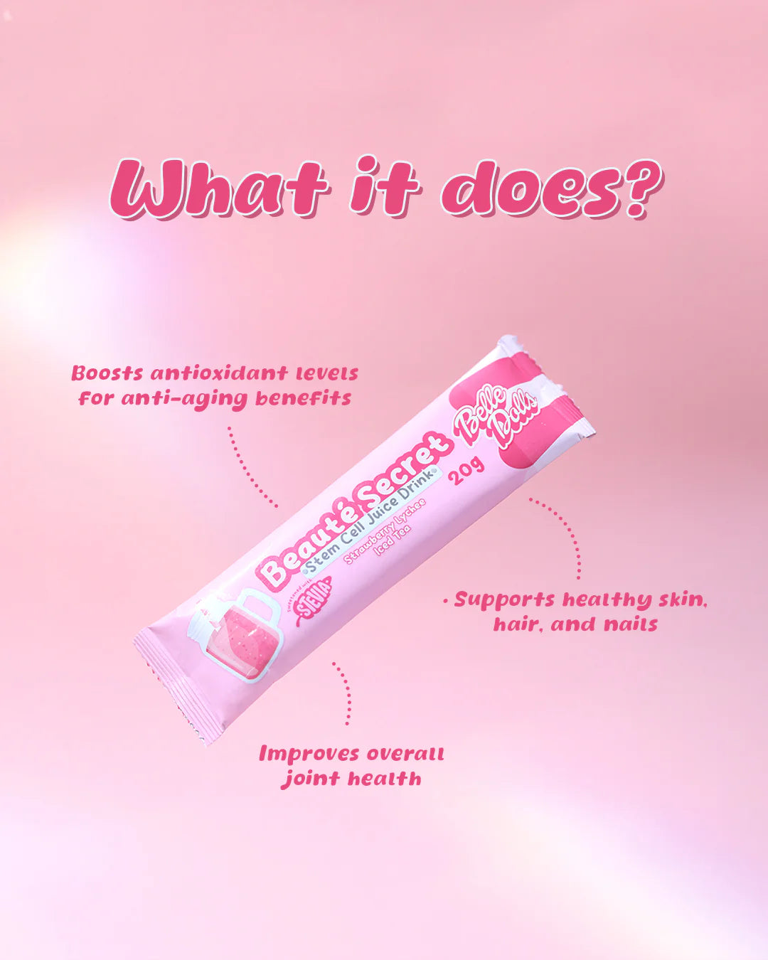 Belle Dolls Strawberry Lychee Stem Cell Juice Drink