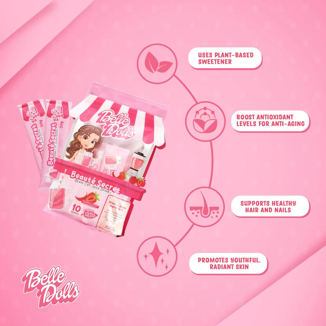 Belle Dolls Strawberry Lychee Stem Cell Juice Drink