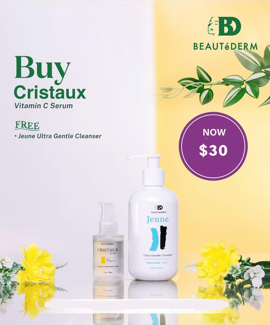 Cristaux Vitamin C Serum with FREE Jeune Gentle Cleanser