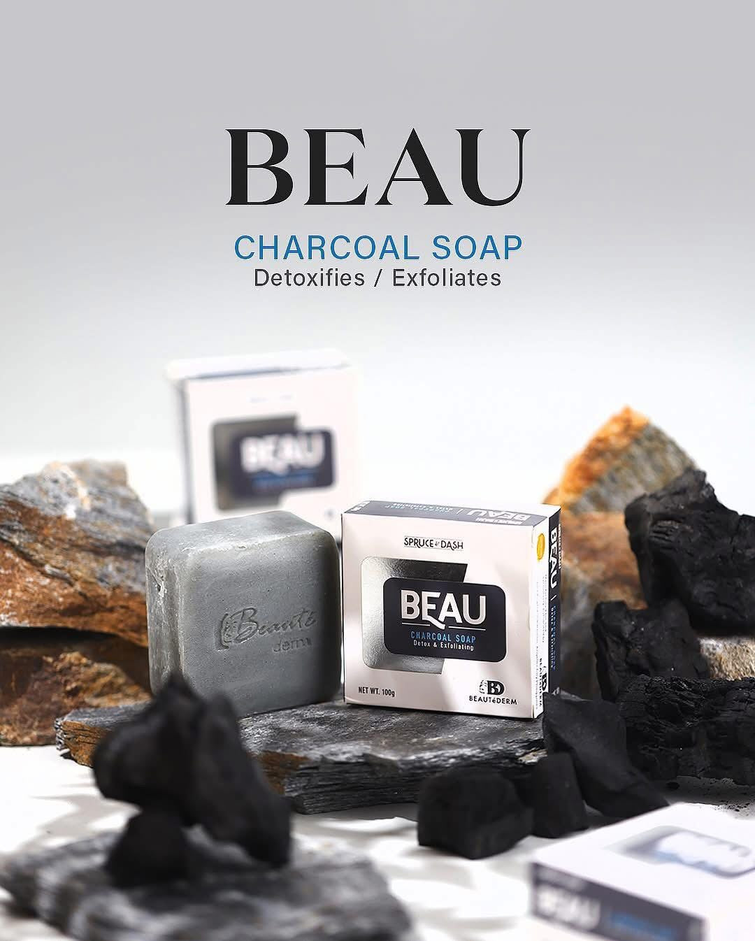 Beau Charcoal Soap 100grams BUY 1 GET 1 FREE