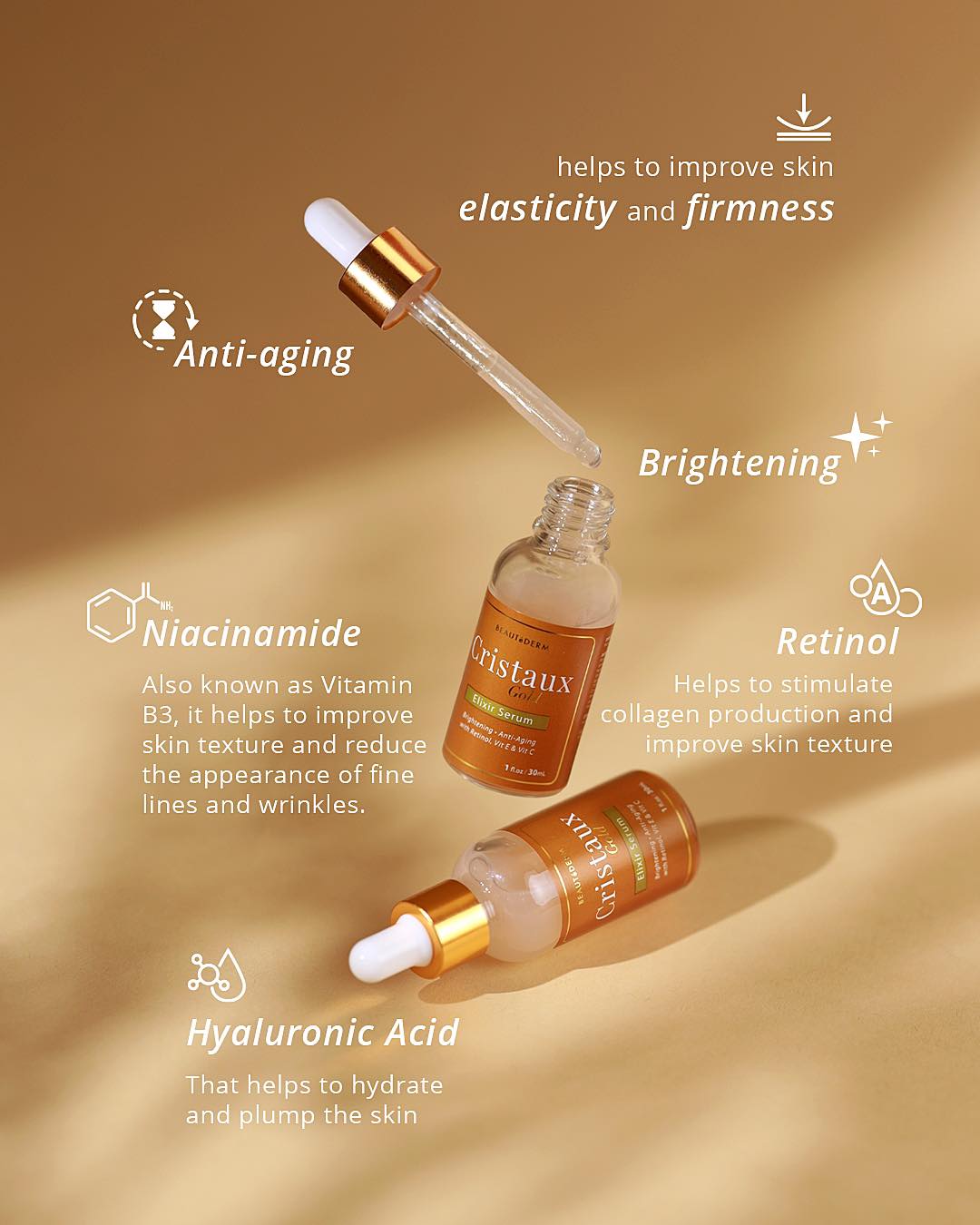 CRISTAUX GOLD ELIXIR SERUM 30ml
