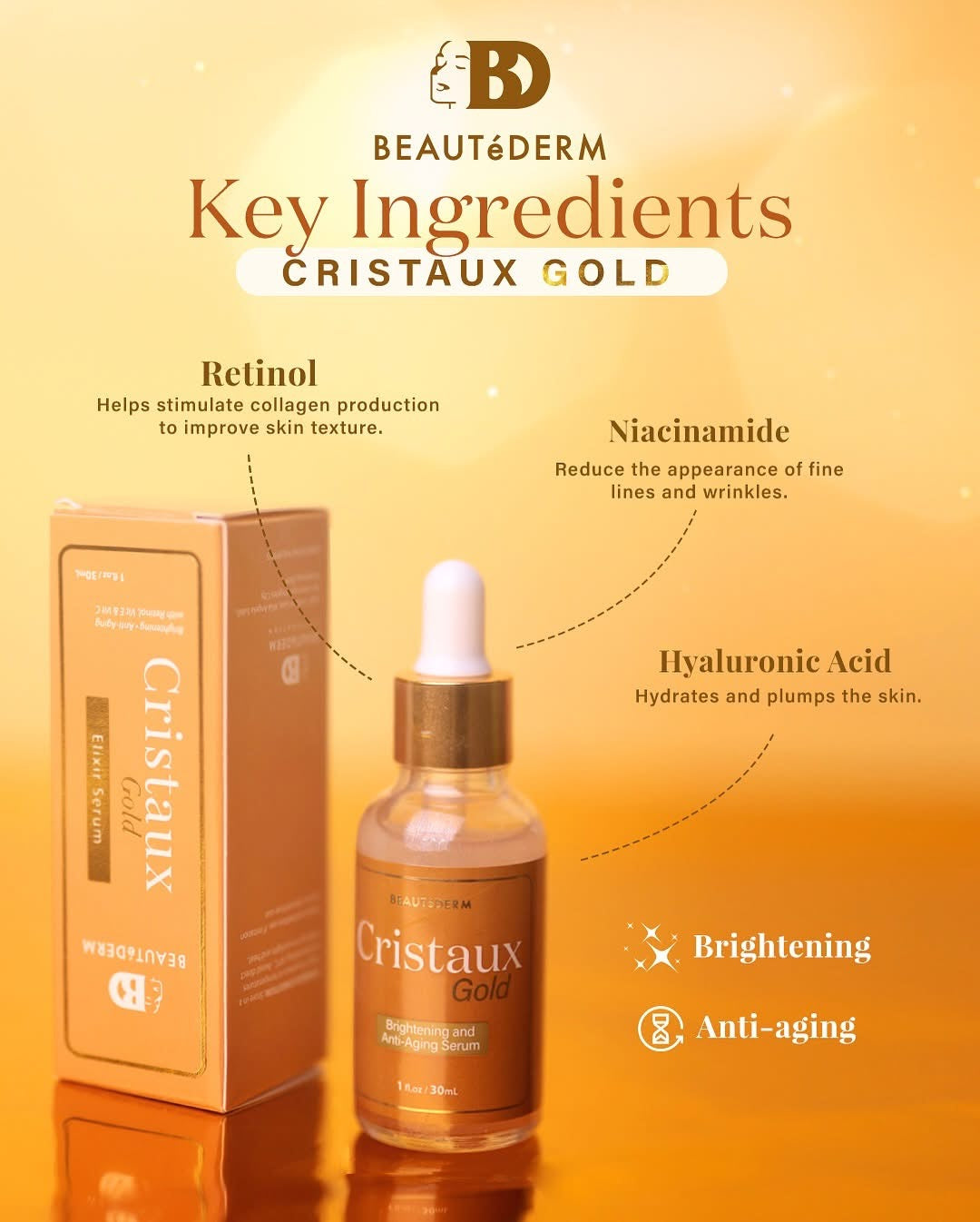 CRISTAUX GOLD ELIXIR SERUM 30ml