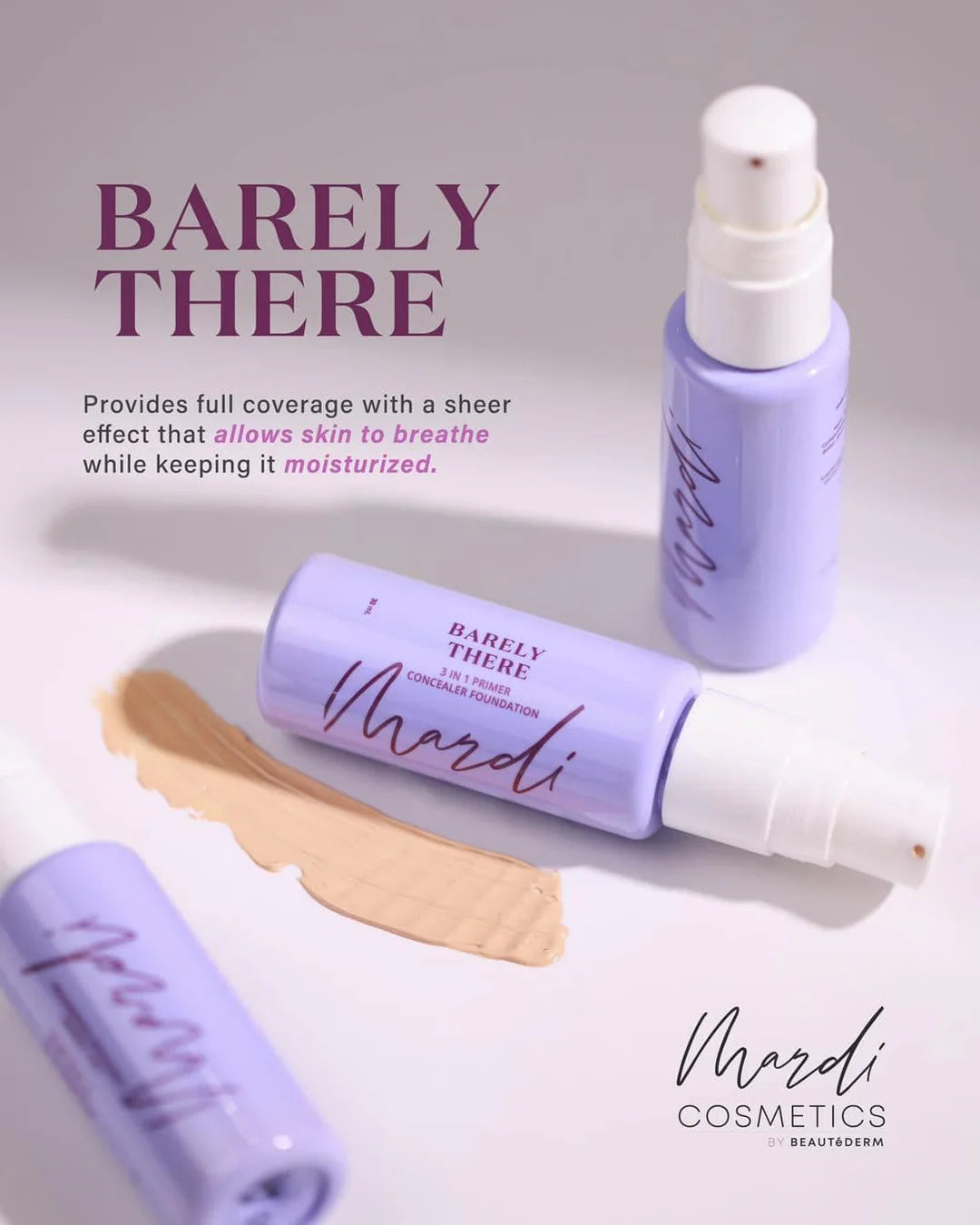 Mardi BARELY THERE 3 IN 1 (Liquid Foundation) 30ml