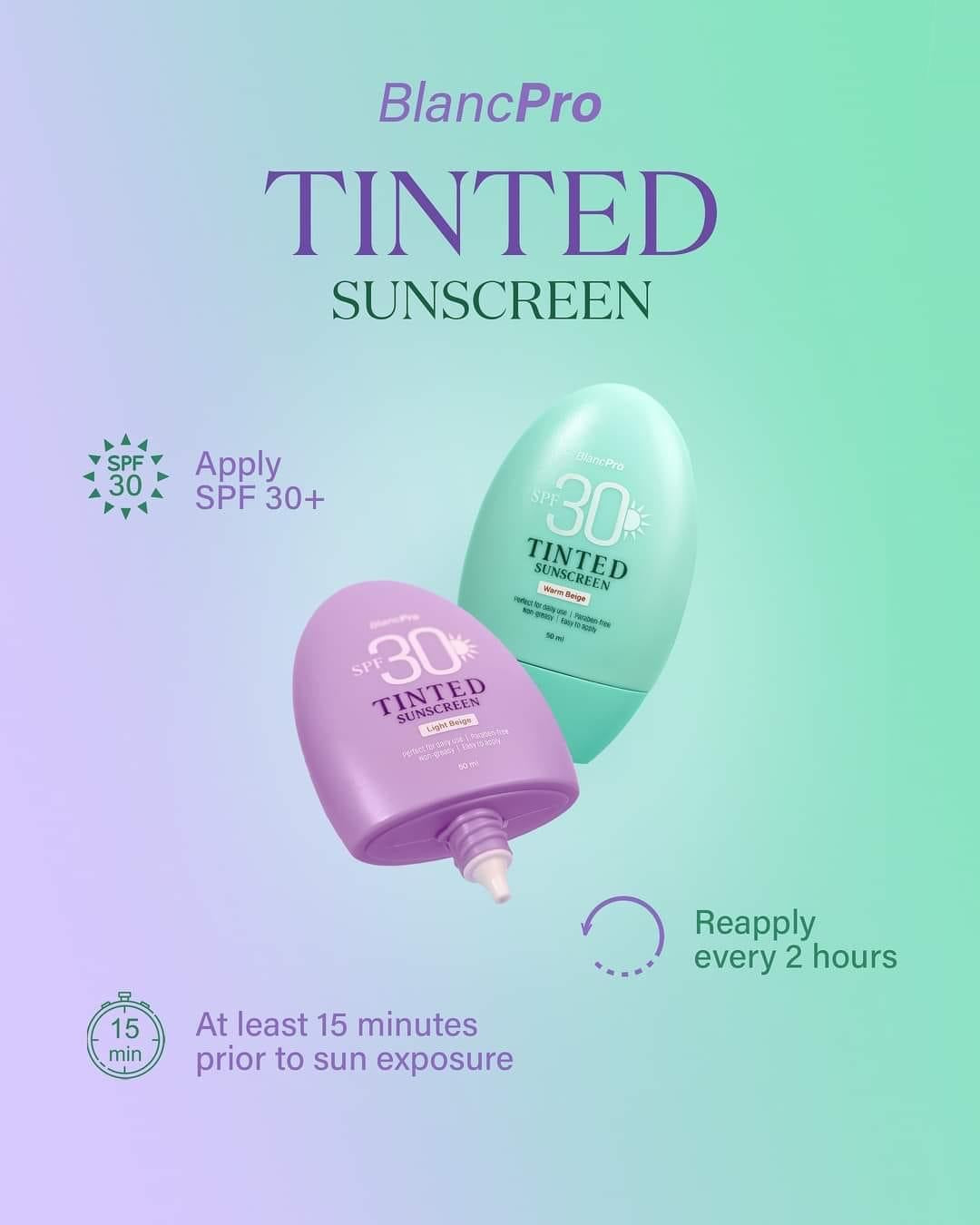BlancPRO Tinted Sunscreen SPF 30 (Warm Beige) BUY 1 GET 1 FREE