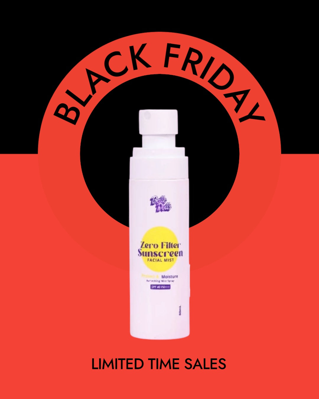 Belle Dolls Zero Filter Sunscreen Mist for Face and Body 80ml