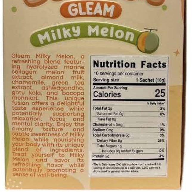Hello Bloom Gleam Milky Melon Collagen Mix Drink by Kiray Celis (10 sachets)
