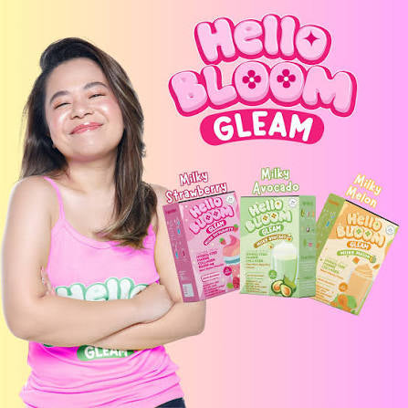 Hello Bloom Gleam Milky Melon Collagen Mix Drink by Kiray Celis (10 sachets)