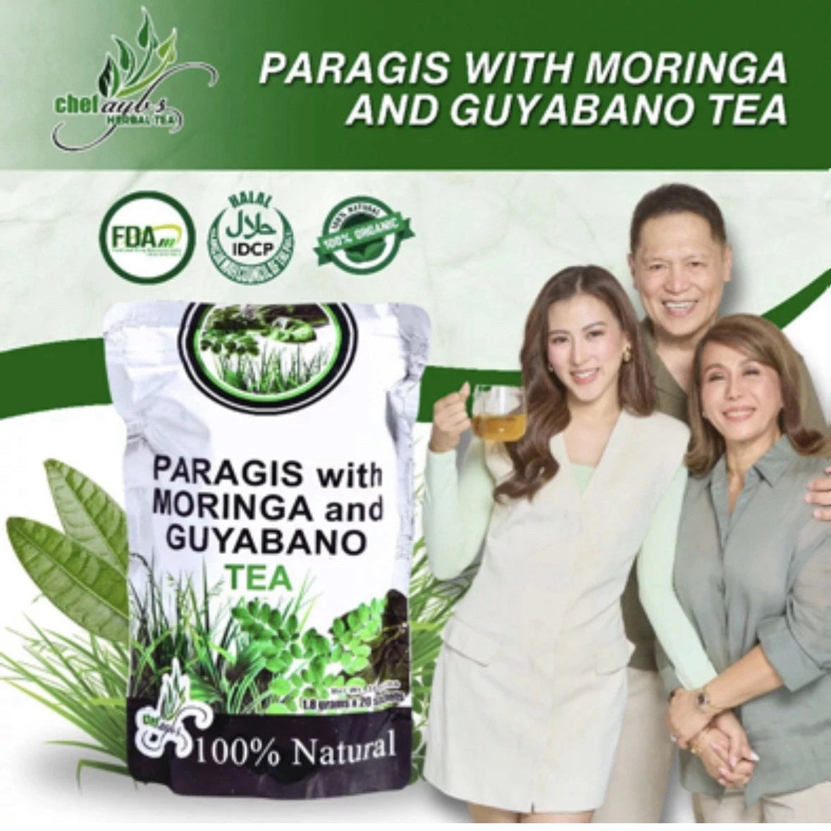 Chef Ayb’s Paragis Guyabano with Moringa Tea (20 sachets 1.8gms each) Nourishing Herbal Blend for Wellness Support
