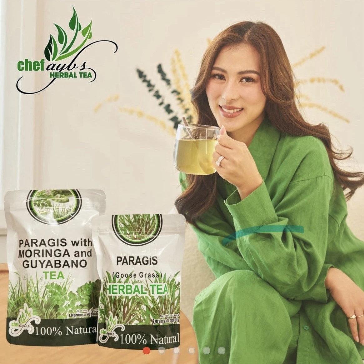 Chef Ayb’s Paragis Guyabano with Moringa Tea (20 sachets 1.8gms each) Nourishing Herbal Blend for Wellness Support