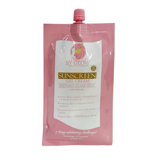 SY GLOW Sunscreen Gel Cream Instant Glass Skin SPF 40 UVA/UVB 50ml