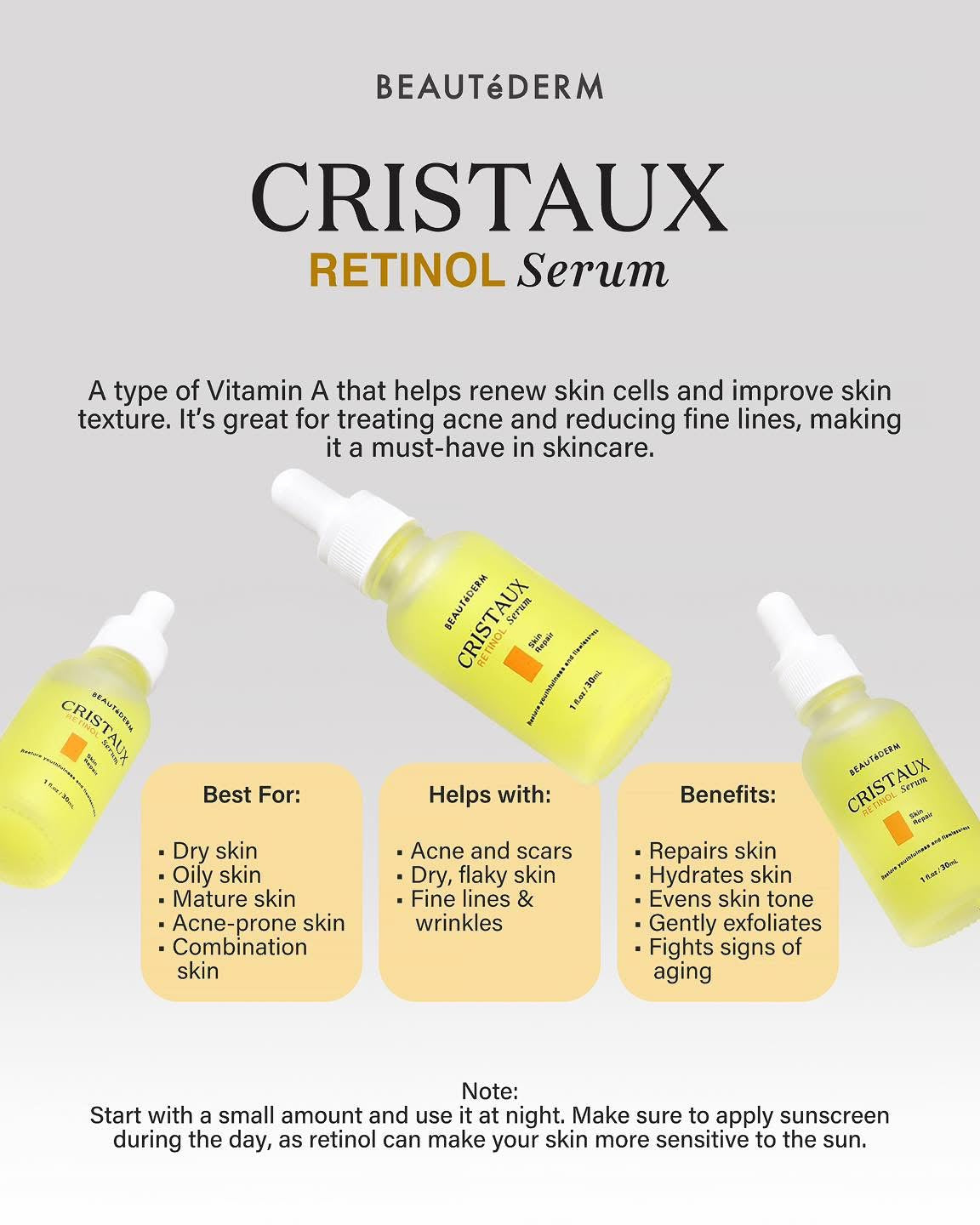 Cristaux Retinol Serum 30ml