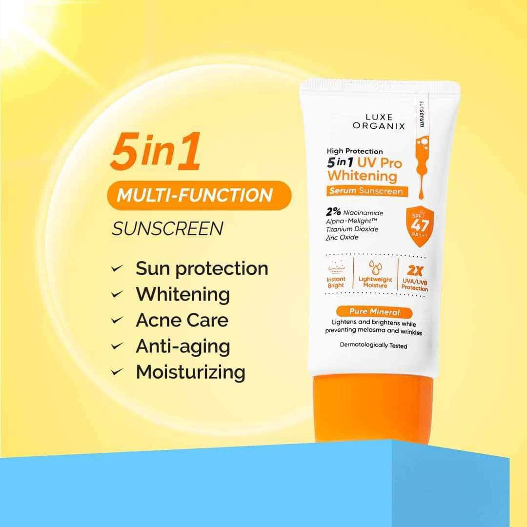 LUXE ORGANIX High Protection 5in1 UV Pro Brightening Serum Sunscreen 40g
