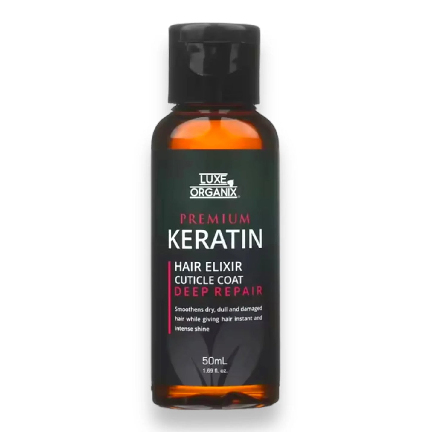 LUXE ORGANIX Premium Keratin Hair Serum Cuticle Coat Deep Repair 50ml