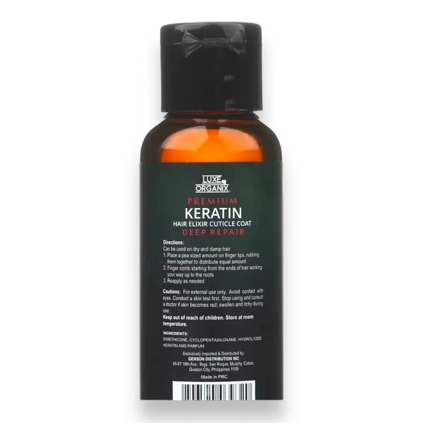 LUXE ORGANIX Premium Keratin Hair Serum Cuticle Coat Deep Repair 50ml