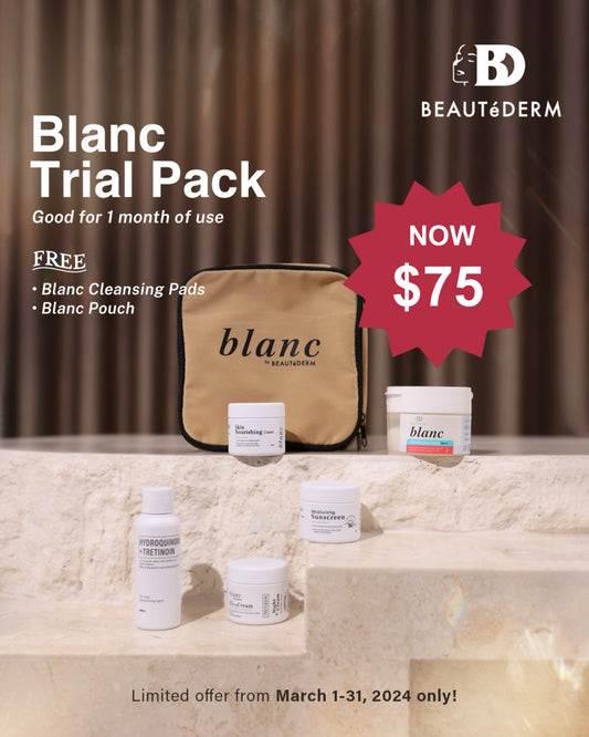 Blanc Trial Set (60ml toner and 10gram creams, 1 month use) with FREEBIES
