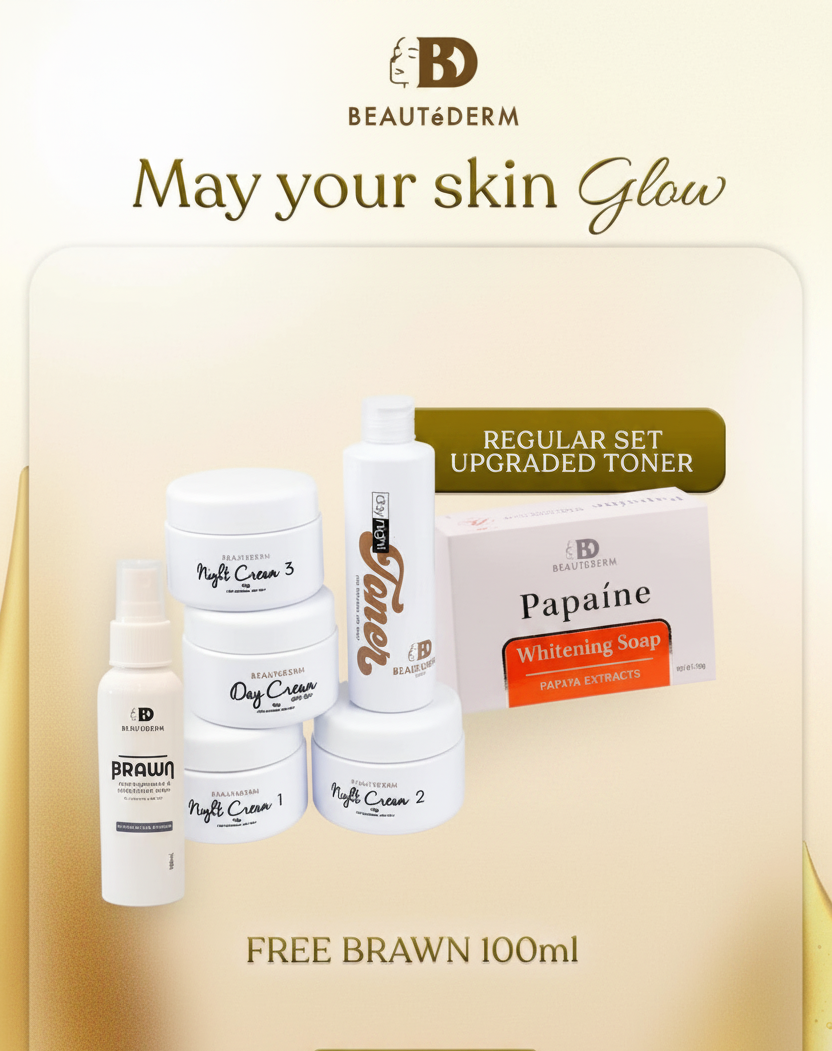 Regular Skincare SET with Upgraded Toner* with FREE Brawn 100ml