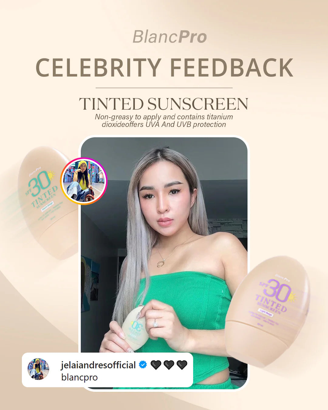 BlancPRO Tinted Sunscreen SPF 30 (Warm Beige) BUY 1 GET 1 FREE