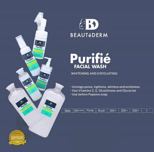 Purifie Facial Wash (100 ml refill, 250 ml refill, 100 ml with brush)