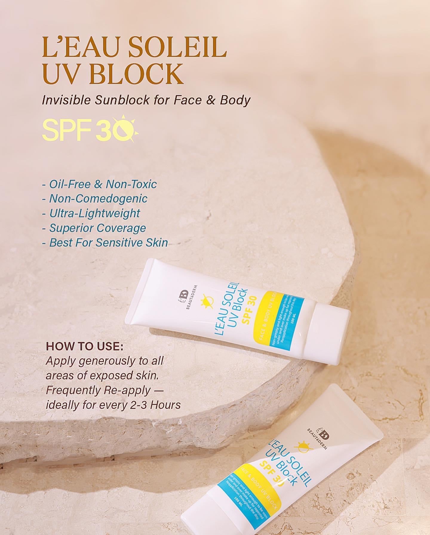 L’Eau Soleil Face & Body UV Block Lotion (SPF 30) 100ml